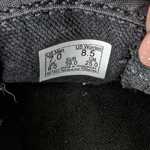 Vans classic vintage 8.5 Sparkle platform black & silver check slip on sneakers - Picture 6 of 8